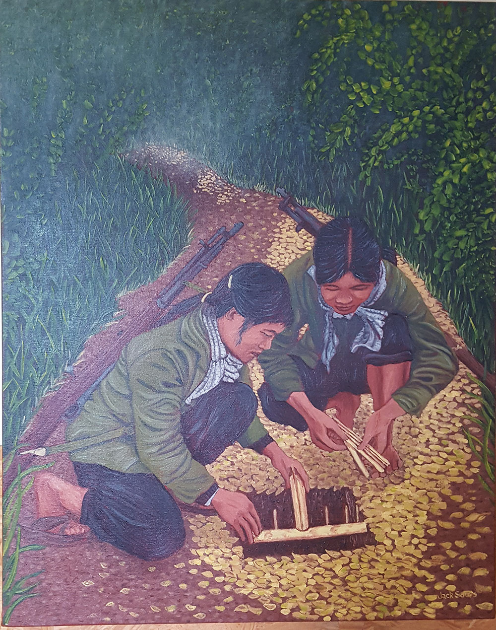 painting titled “Toe popper”
