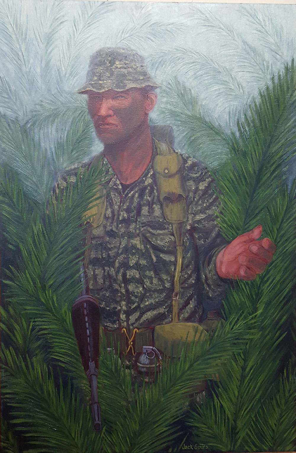 painting titled “Point Man”