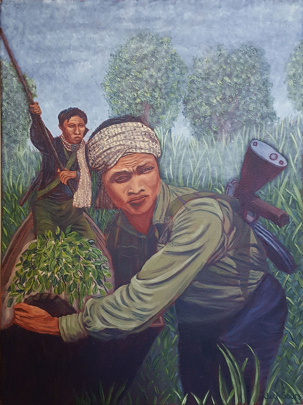 painting titled “Vietminh” or “Transport”